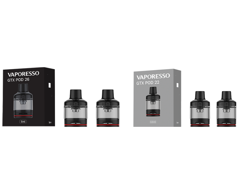 Gtx Pod 26 Vaporesso Vaporesso GTX 26 GO 80 Empty Replacement Pod (2 PACK)  [CRC] Vaporesso GTX Replacement Pod 26